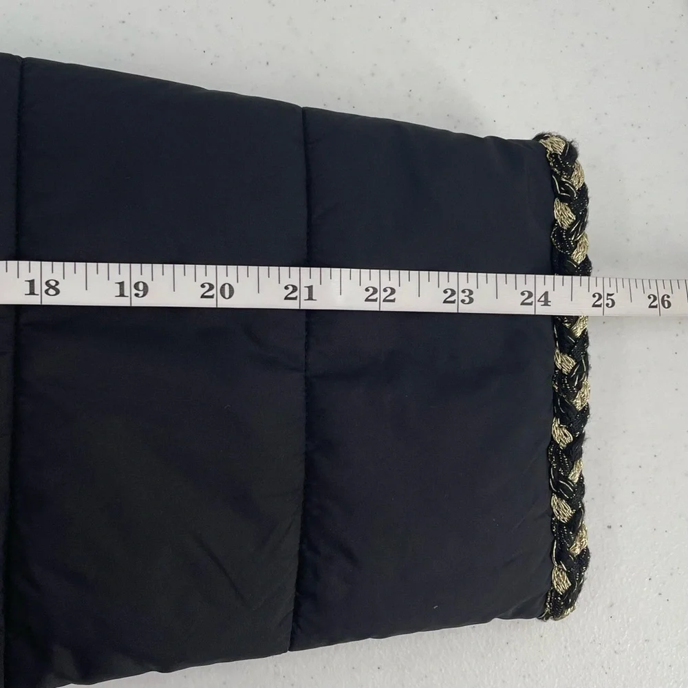 NWT Chico's Black Tweed Gold Trim
Hardware Nylon Quilted Jacket Winter Gift - Picture 10 of 12